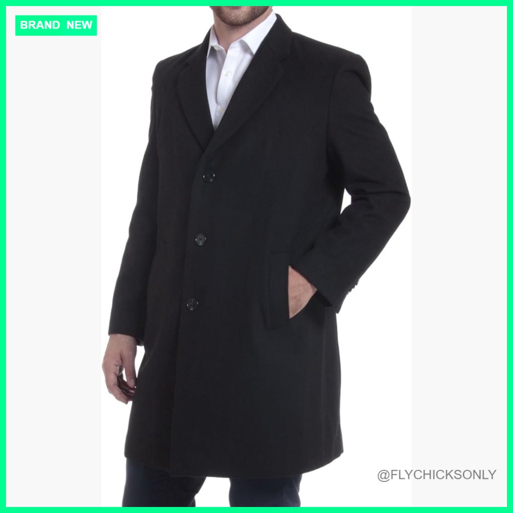 Wool Blend Overcoat Tailored Notch Lapel Professional Outerwear